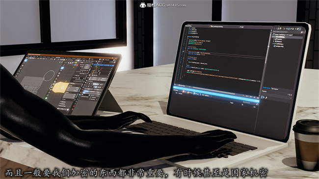 [3D]全彩无遮剧情本子之长腿巨乳俏人妻05-黑客