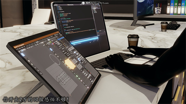 [3D]全彩无遮剧情本子之长腿巨乳俏人妻05-黑客