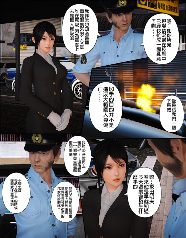 [3D]漫画之被盯上的精英女警01