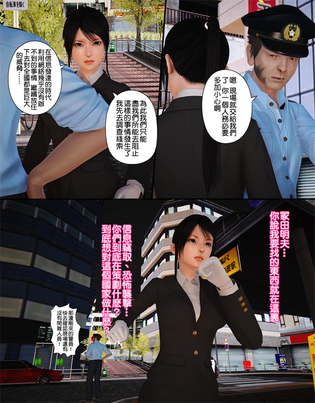 [3D]漫画之被盯上的精英女警01