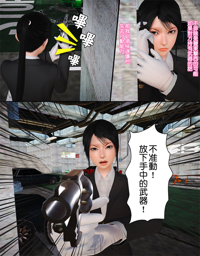 [3D]漫画之被盯上的精英女警01