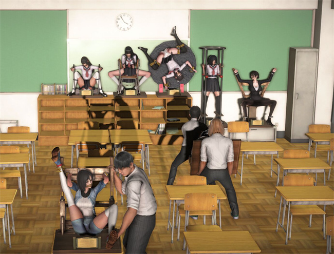 [3D]口工h漫画之绑架监禁02-放学后被绑架的学生和老师