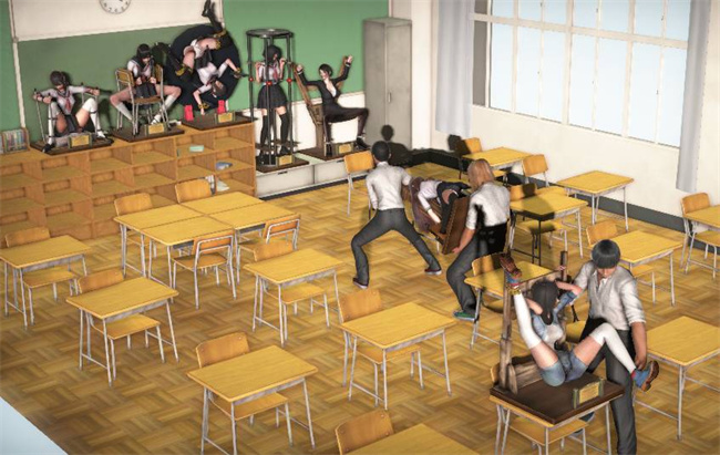 [3D]口工h漫画之绑架监禁02-放学后被绑架的学生和老师