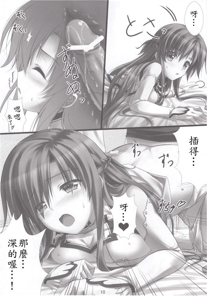 绅士漫画之刀剑神域之亚丝娜和桐人君h本子(C82)バーチャルセック