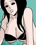 卡列漫画不安的女