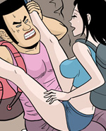 卡列漫画从悬崖险